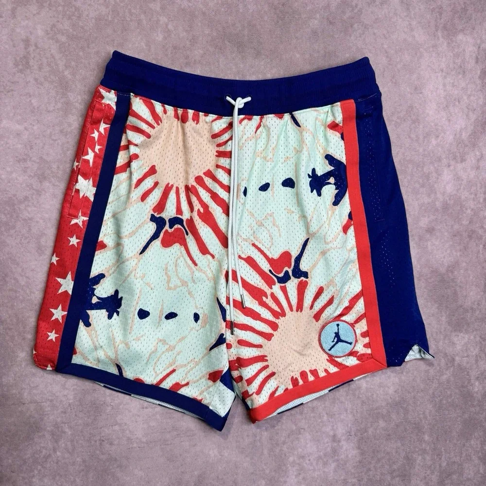 Jordan Quai 54 Diamond Shorts Mens Large Blue Red White Mesh CK9527-455